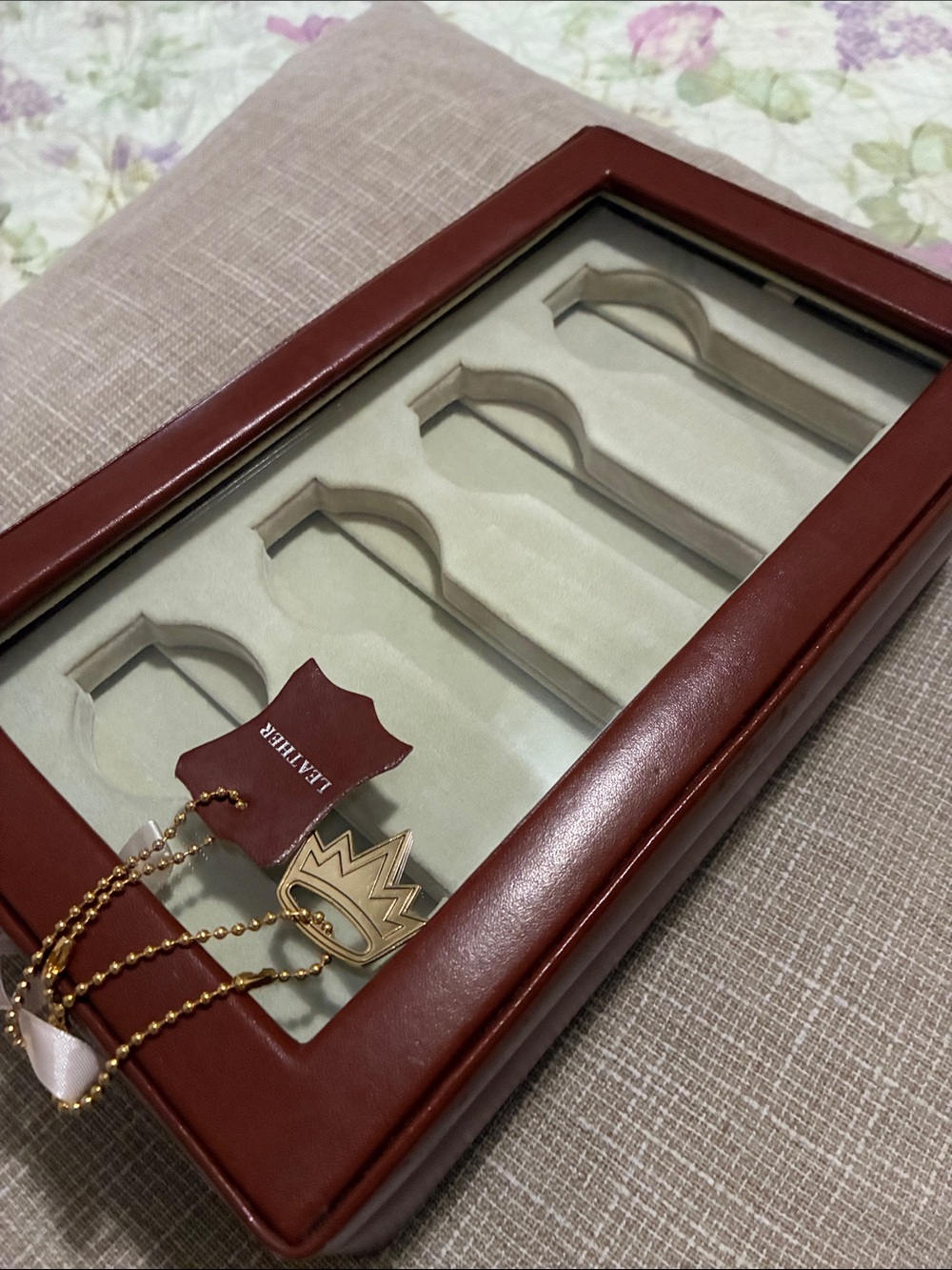 Leather Watch Display Case - Brown